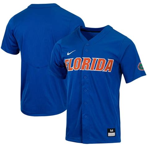 men's nike royal florida gators replica full-button baseball jersey|florida gators baseball hats.